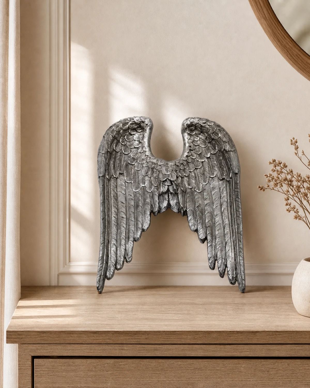 Antique Silver Angel Wings