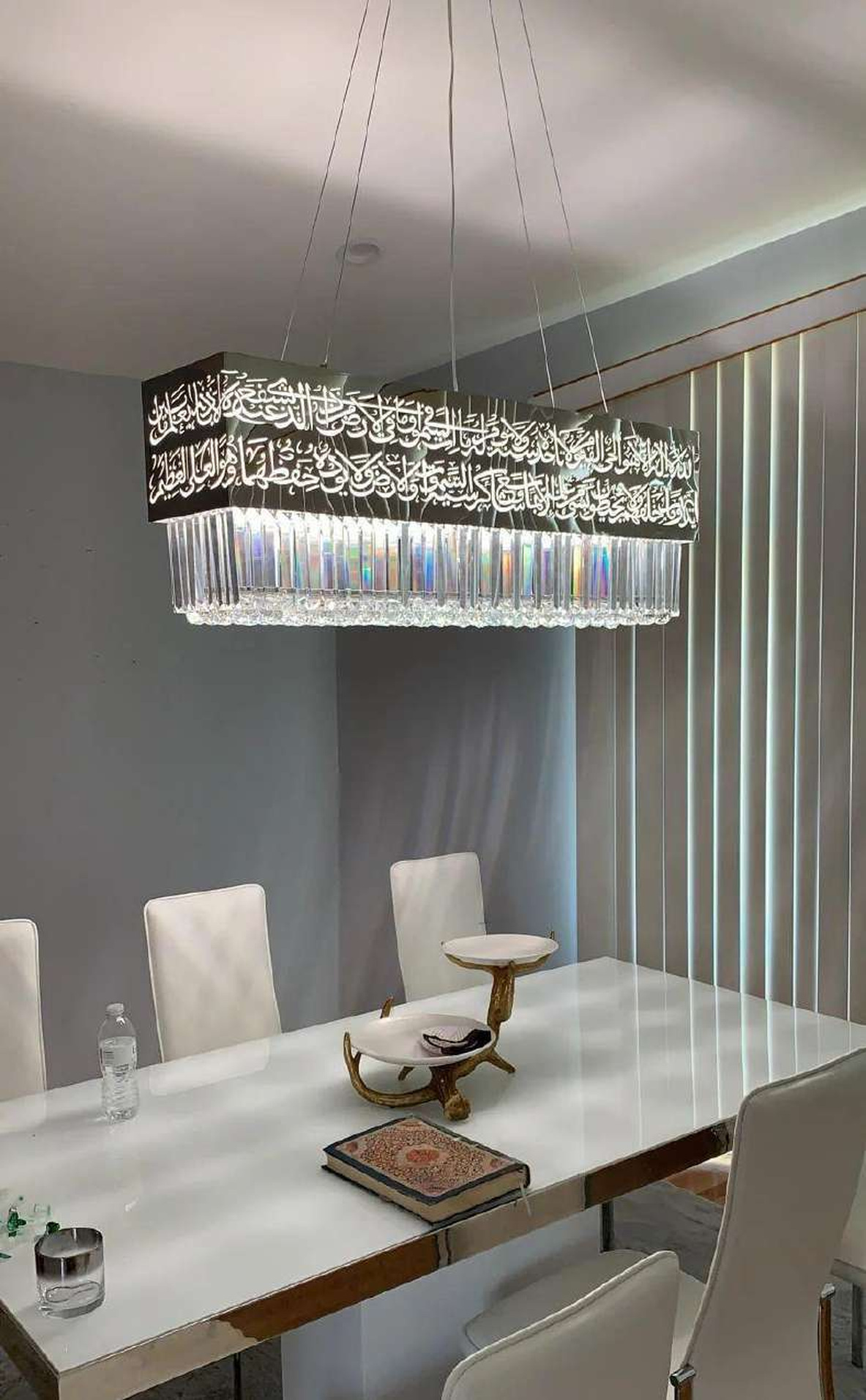 Arabic Calligraphy Crystal Chandelier