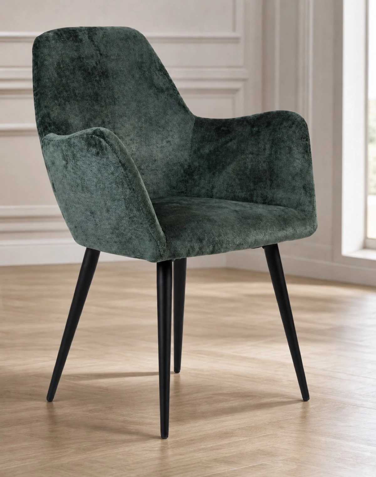Berlin Velvet Dining Chair, Mink, Gold or Green