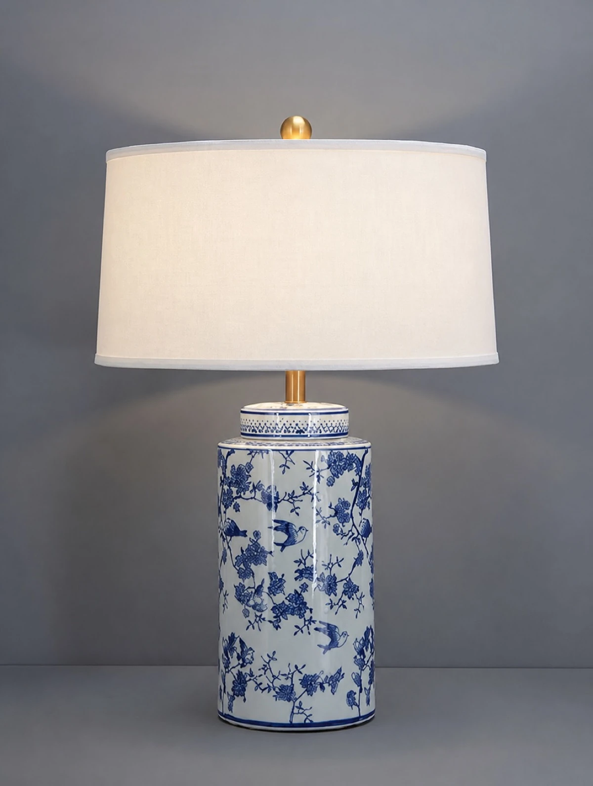 Blue and White Porcelain Table Lamp