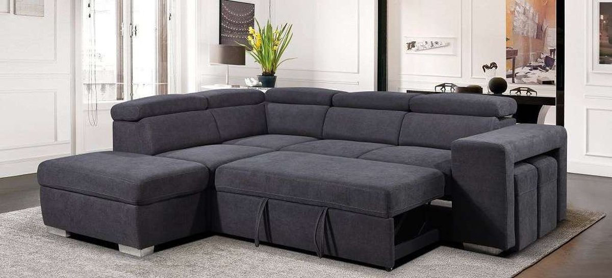 Concord Sofa Bed with Pouffe and Stools