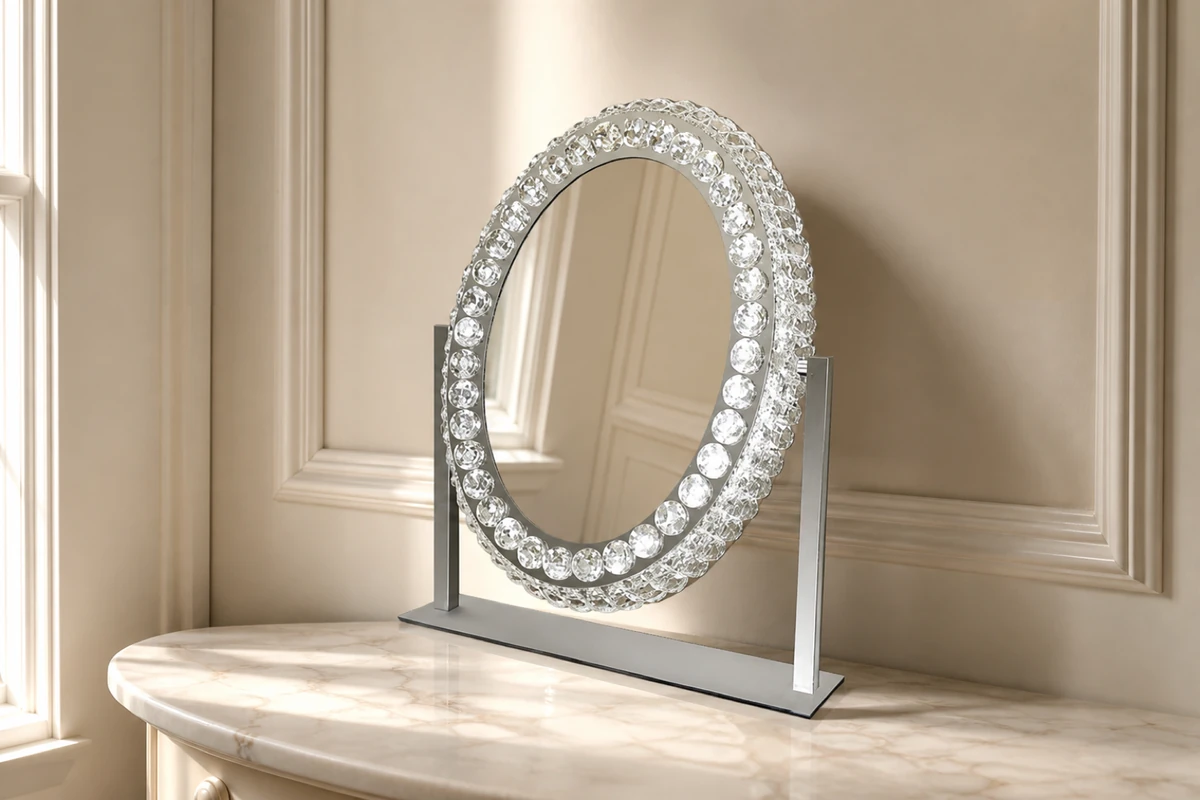 Crystal Oval LED Vanity Mirror