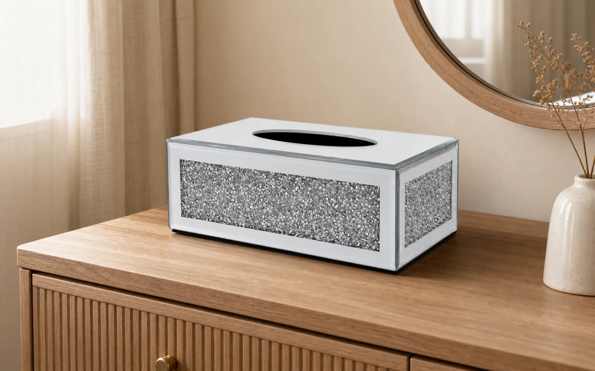 Diamond Crush Tissue Box Holder