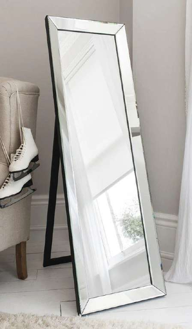 Full-Length Bevel Mirror with Kickstand