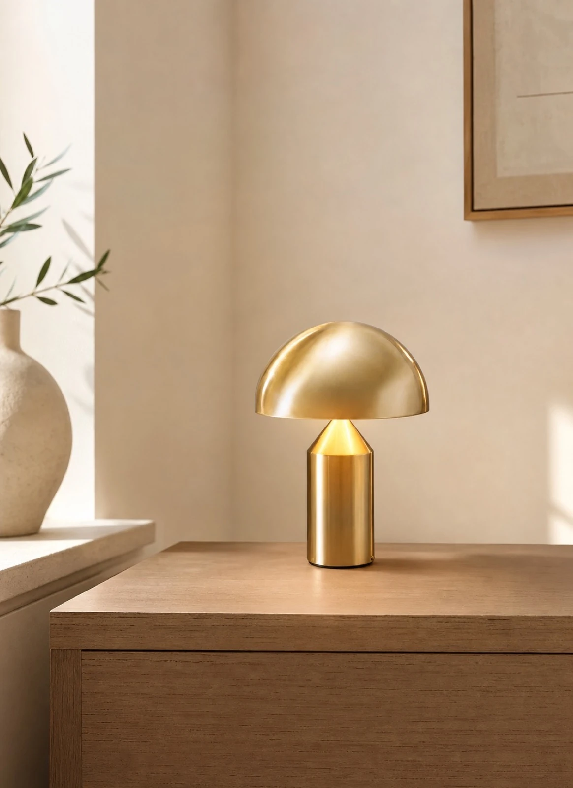 Gold Mushroom Lamp