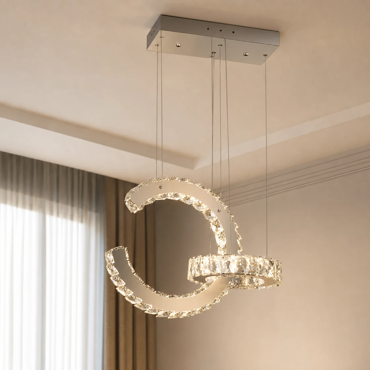 Interlocking Acrylic Crystal Chandelier