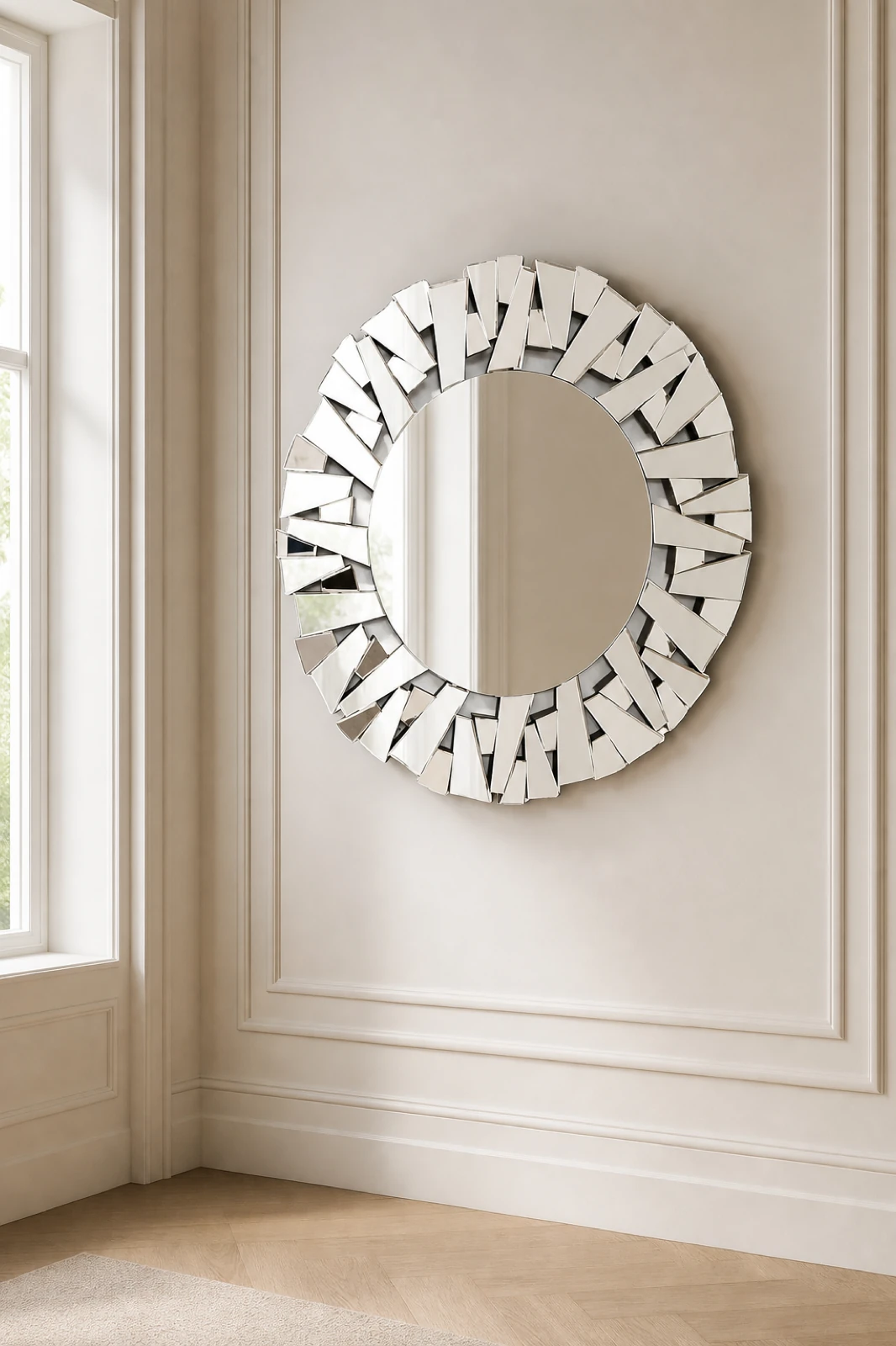 Mosaic Round Wall Mirror 90cm