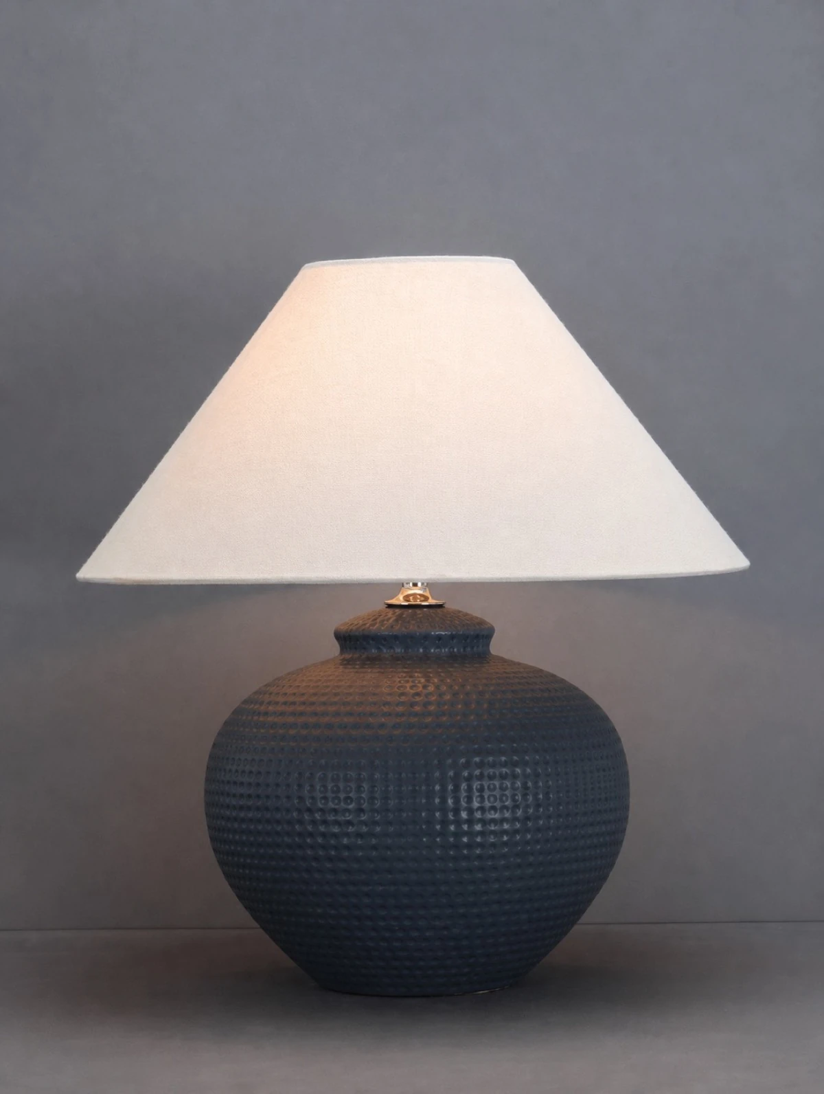 Navy Globe Table Lamp