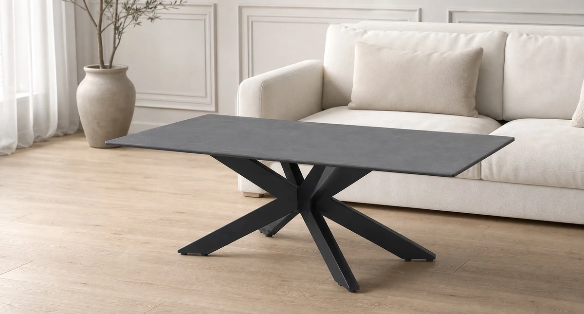 New York Stone Coffee Table, Grey or White