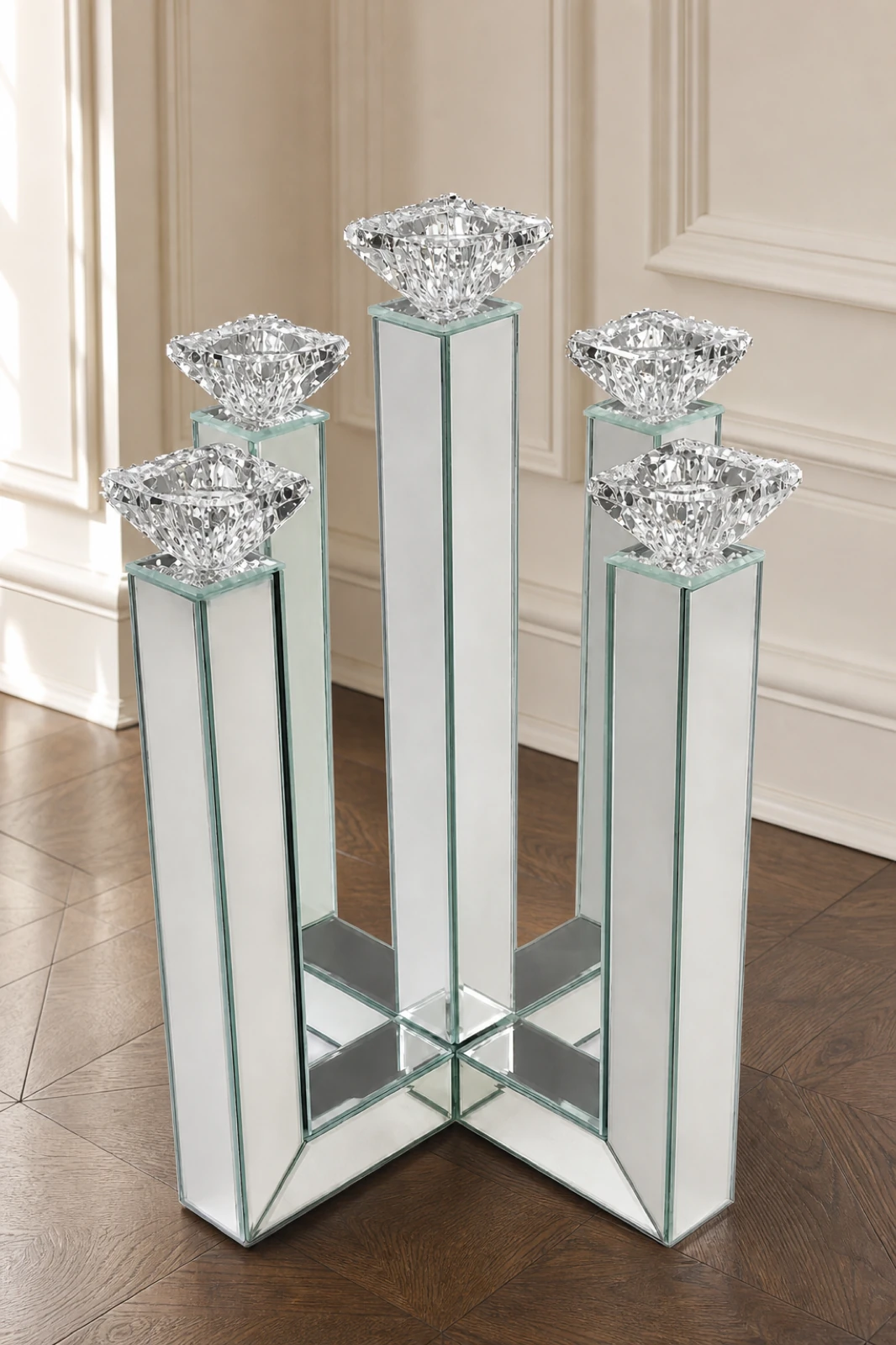Plain Mirrored Candelabra