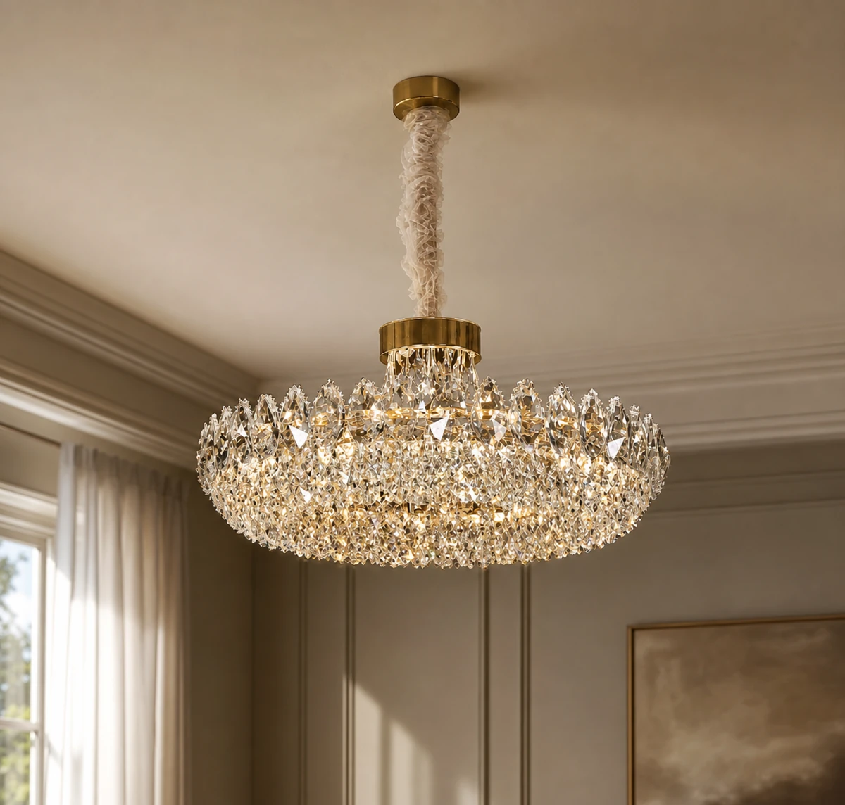Round Crystal Chandelier 65cm