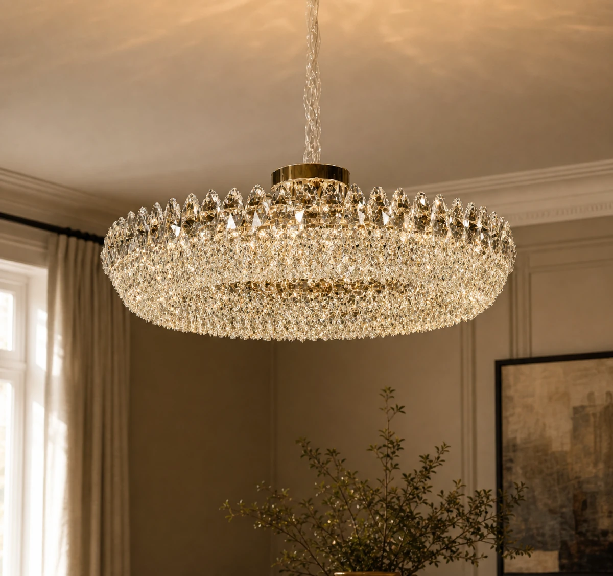 Round Crystal Chandelier 80cm