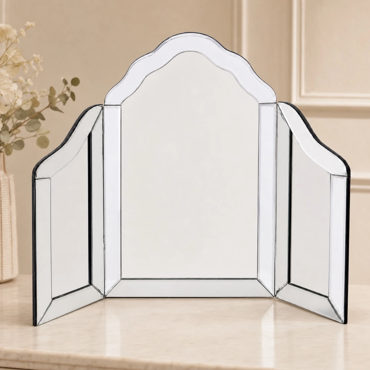 Small Tri-Fold Vanity Mirror