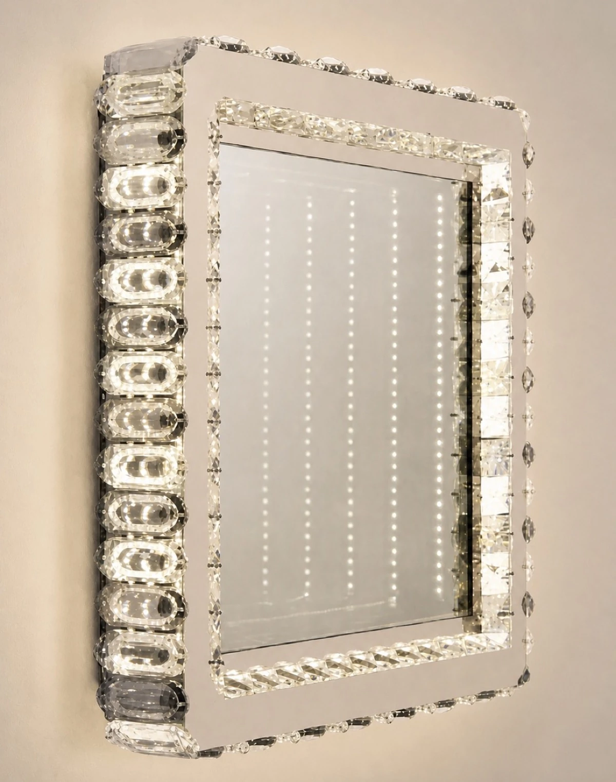 Square Crystal LED Ceiling Light