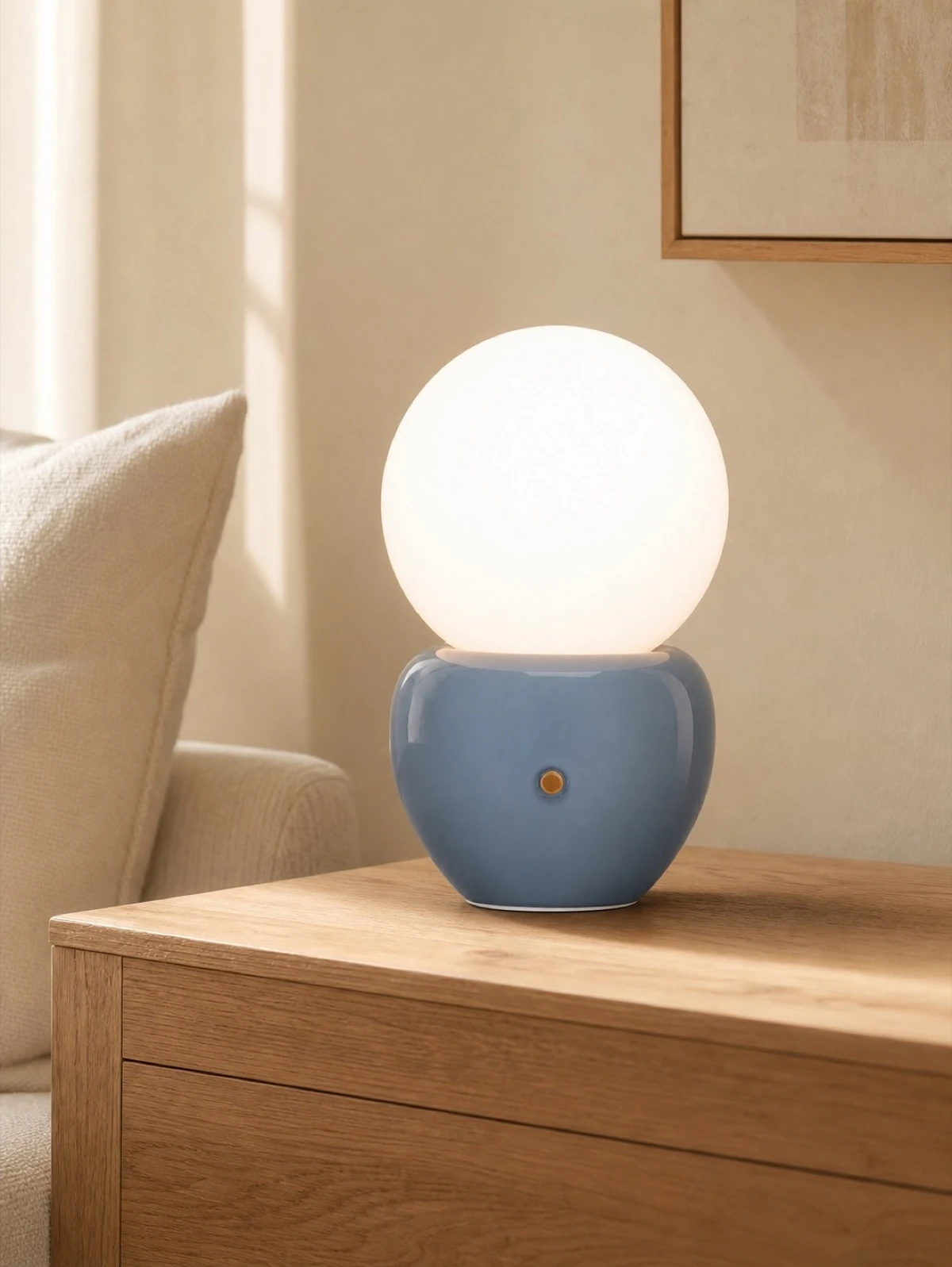 Touch Globe Table Lamp Blue