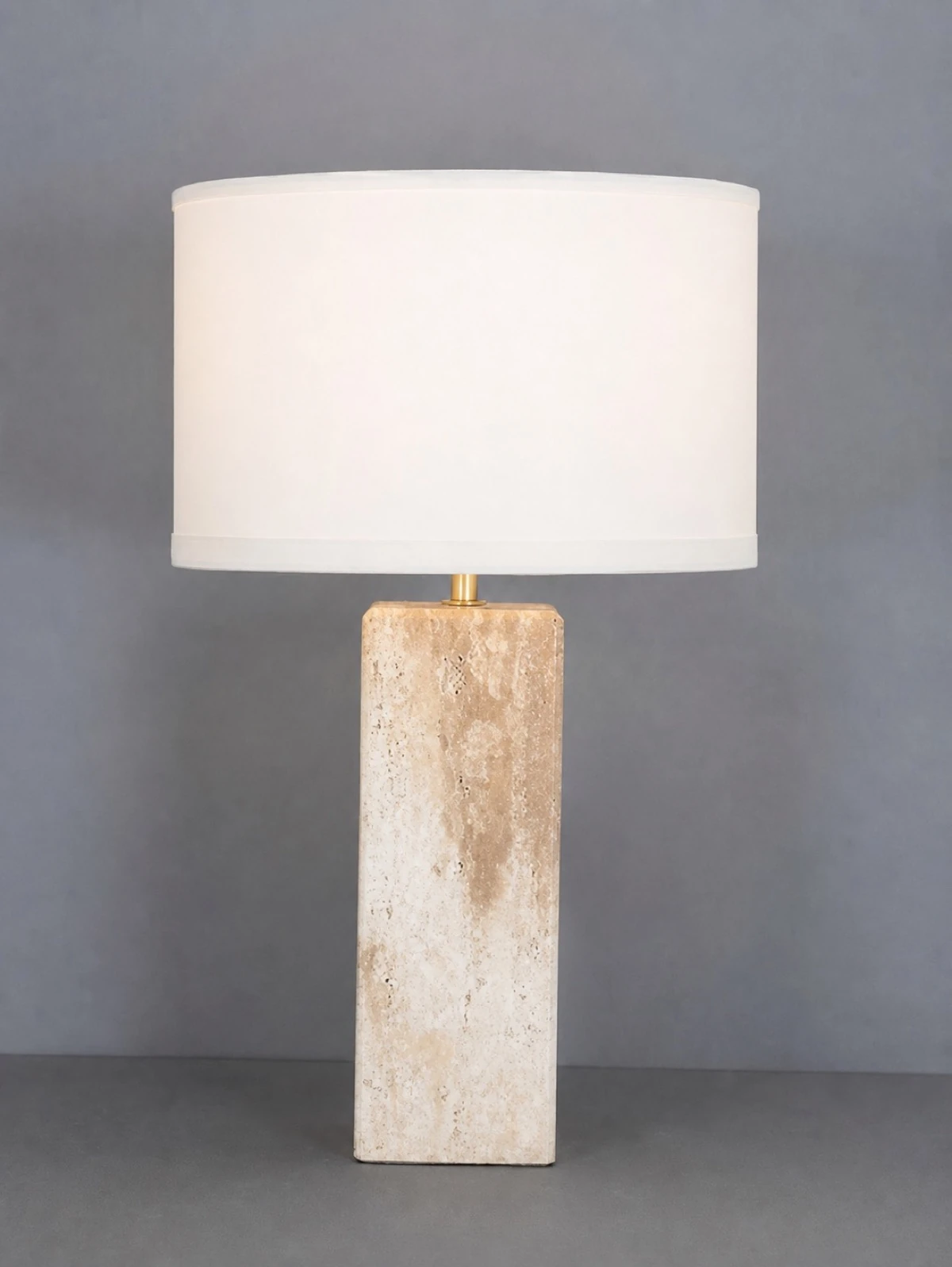 Travertine Pillar Table Lamp