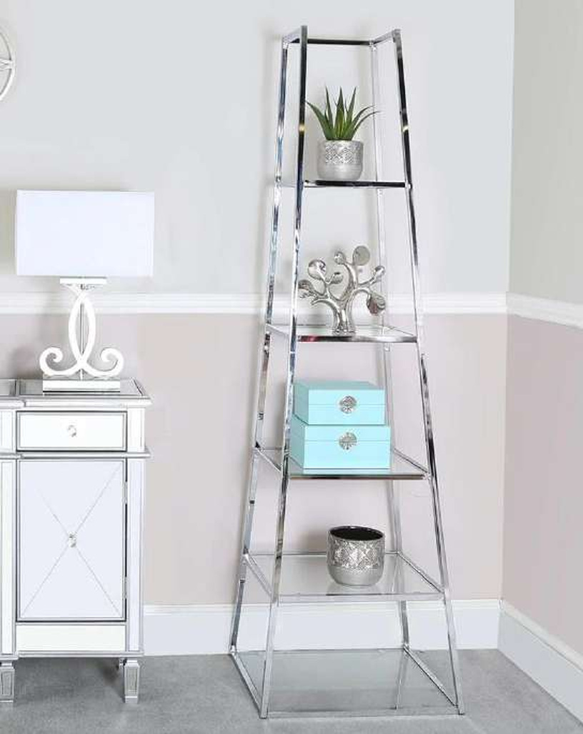 Triangular Glass Bookshelf