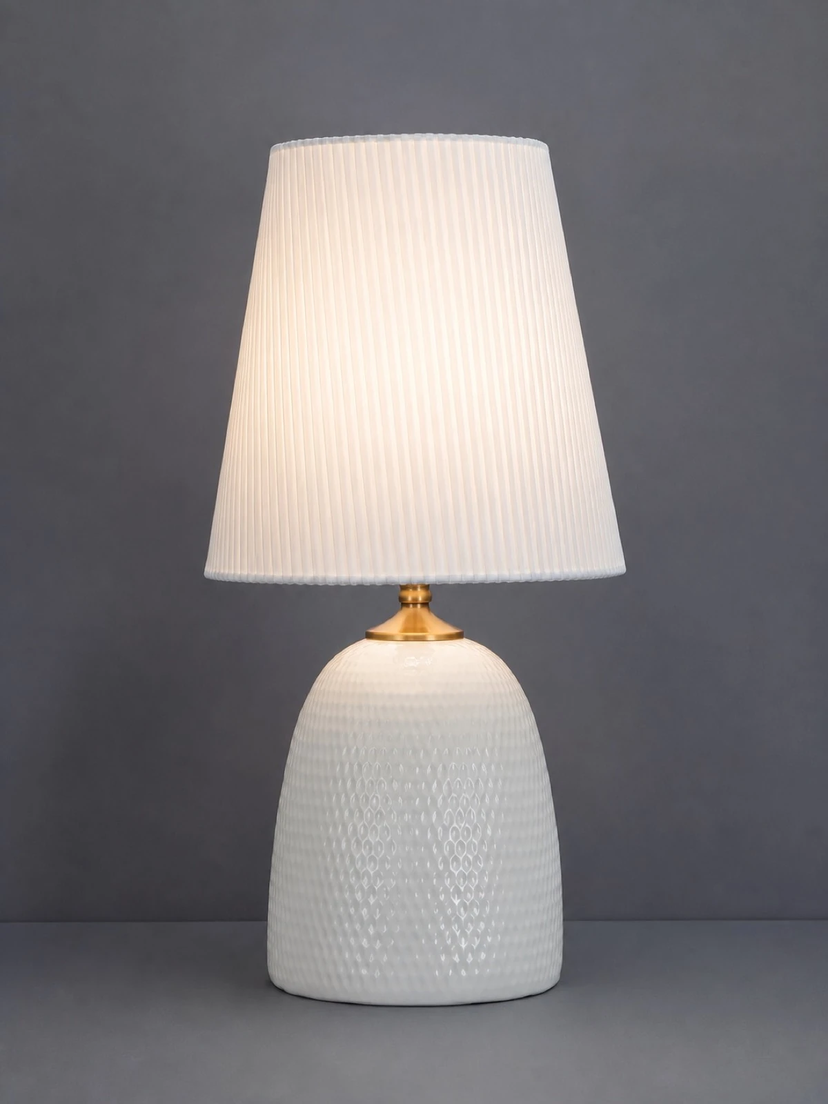 White Dimple Table Lamp