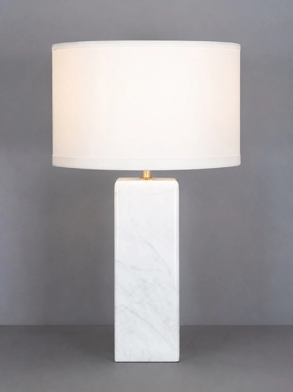 White Marble Pillar Table Lamp
