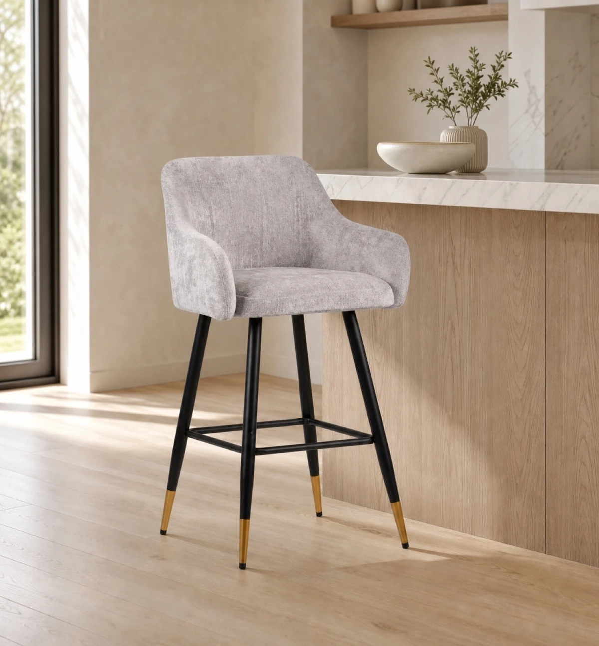 Zurich Bar Stool, Mink, Green or Gold