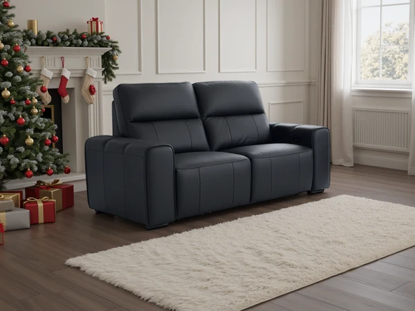 Bellagio Genuine Leather Electric Recliner Sofa