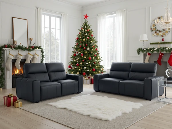 Bellagio Genuine Leather Electric Recliner Sofa, view 3
