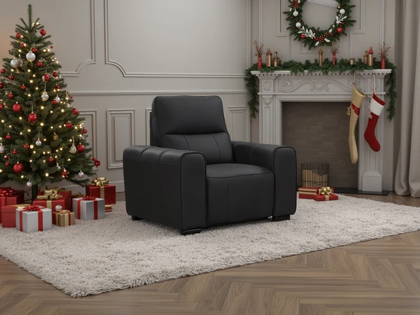 Bellagio Genuine Leather Electric Recliner Sofa, view 4
