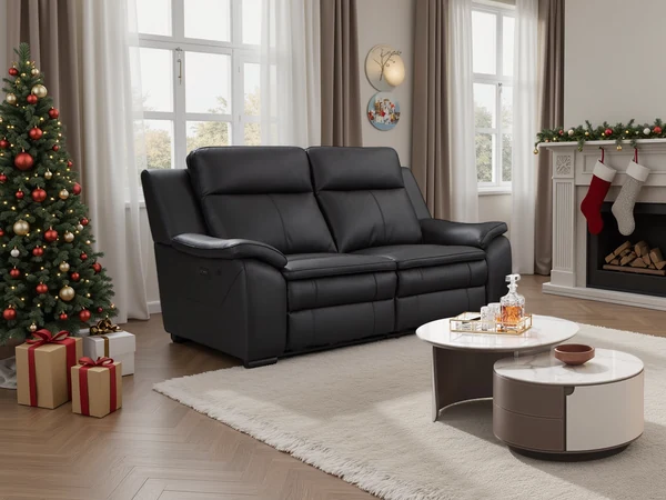 Boston Genuine Leather Electric Recliner Sofa