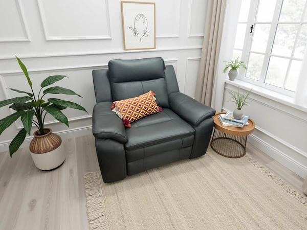 Boston Genuine Leather Electric Recliner Sofa, view 4