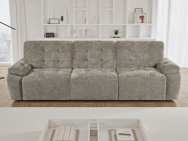 Dallas Electric Sofabed Mushroom, view 4