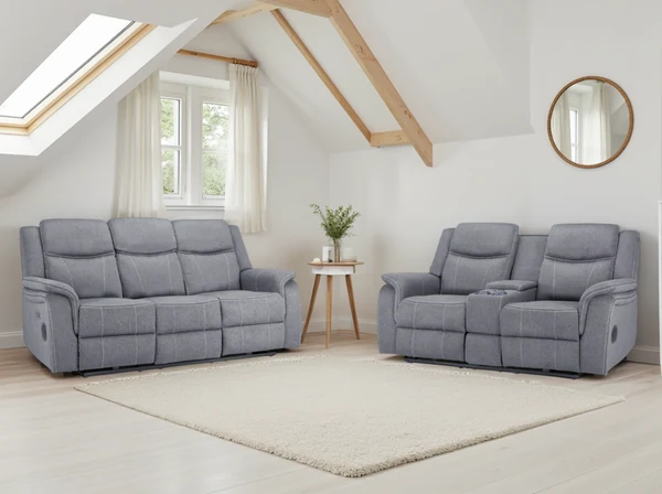 Galaxy Tech Electric Recliner Sofa Fabric