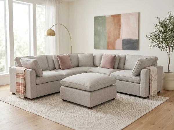 Santorini Sofa with Footstool, view 2