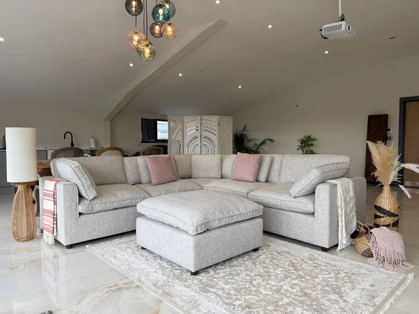 Santorini Sofa with Footstool, view 5