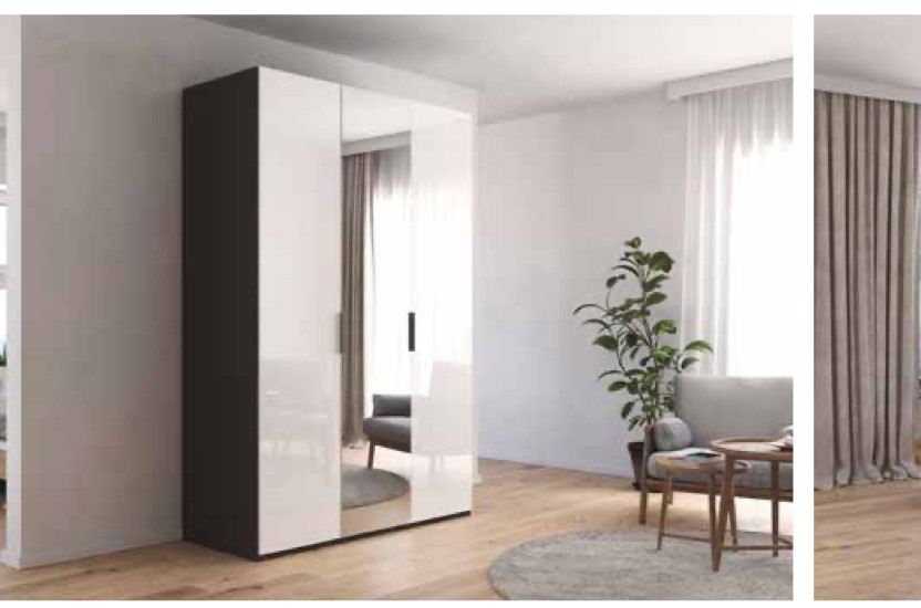 Fifty Hinged Door Wardrobe, High Polish